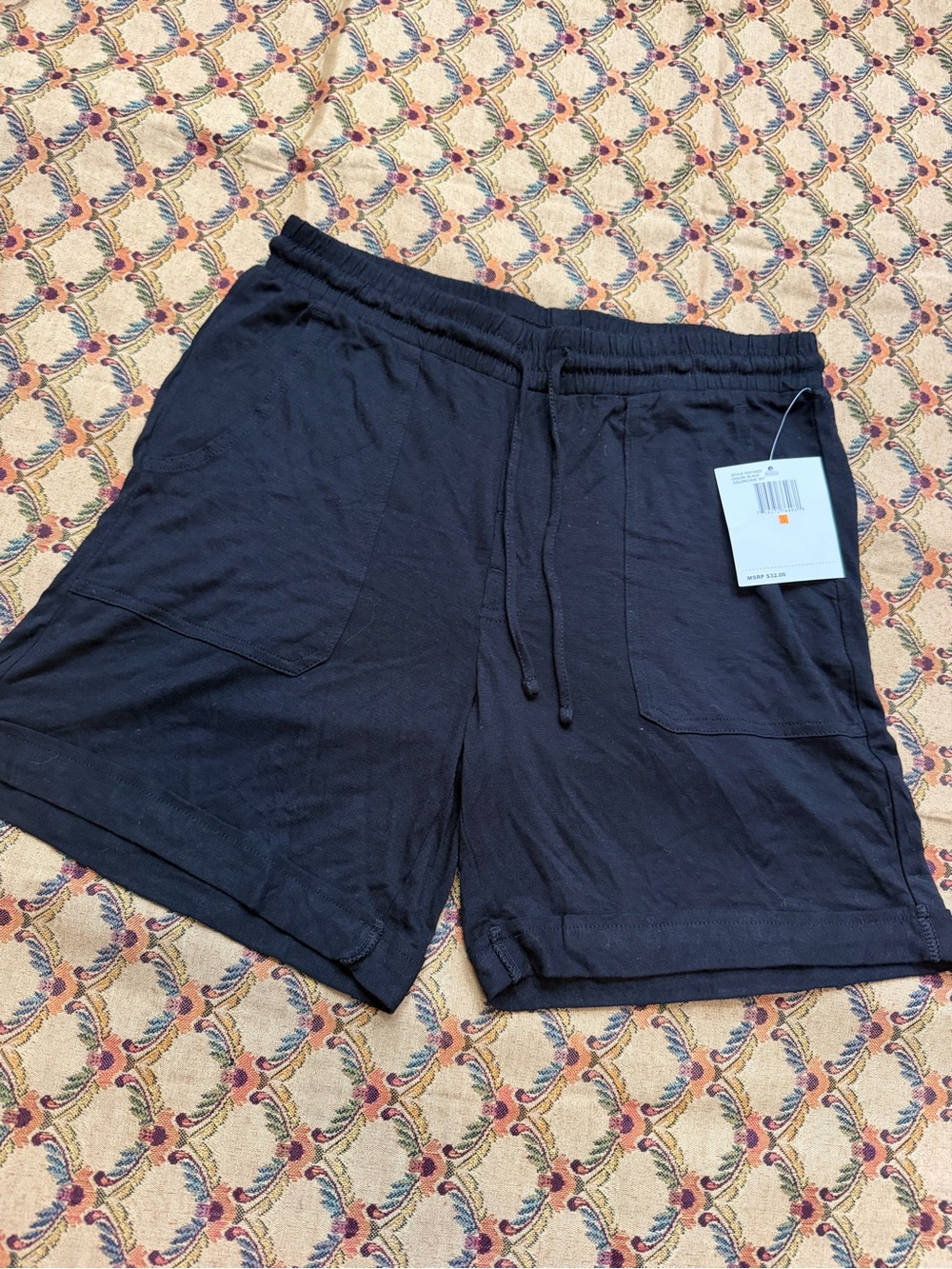 Women  Black Drawstring Casual Shorts